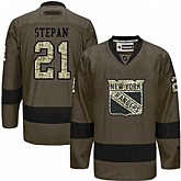 Glued New York Rangers #21 Derek Stepan Green Salute to Service NHL Jersey,baseball caps,new era cap wholesale,wholesale hats